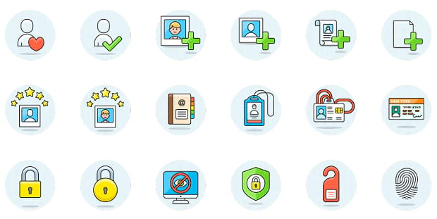 Streamline Icons' package of icons, with several simple example icons shown
