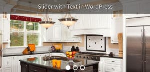 Slider with Text in WordPress