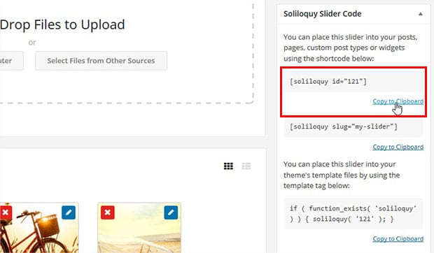 How to Copy Soliloquy Shortcode