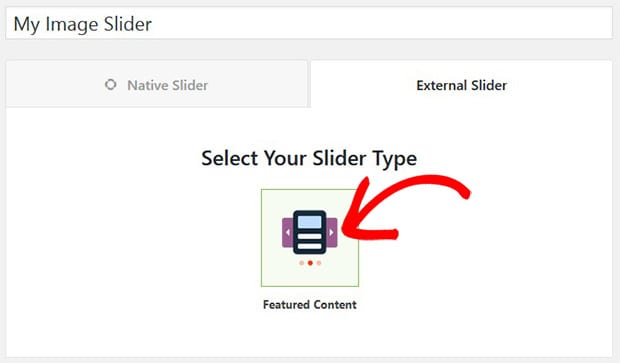 Select Your Slider Type