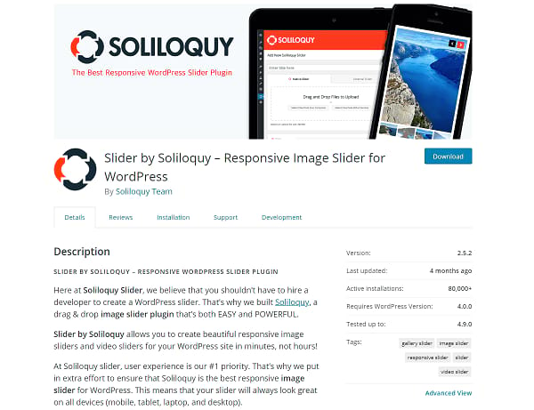 Soliloquy plugin