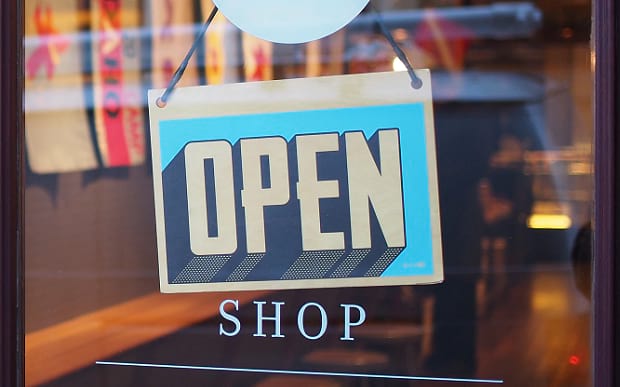 Open shop sign