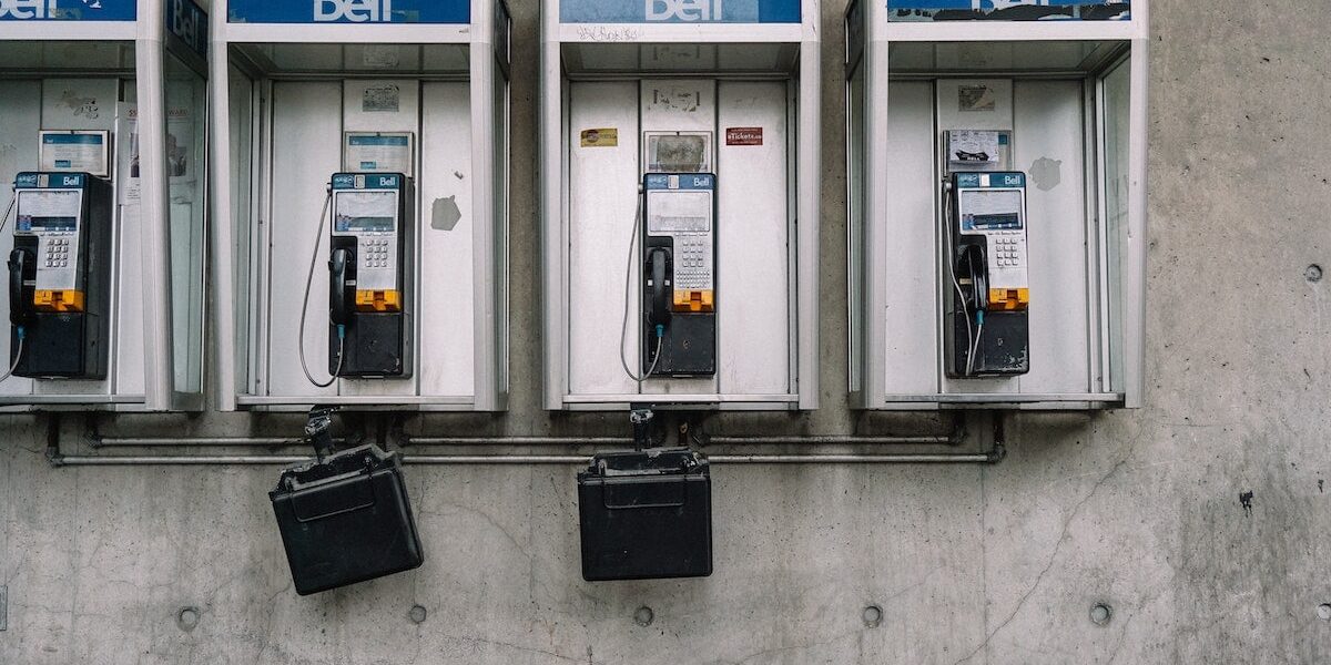 A string of broken telephones.