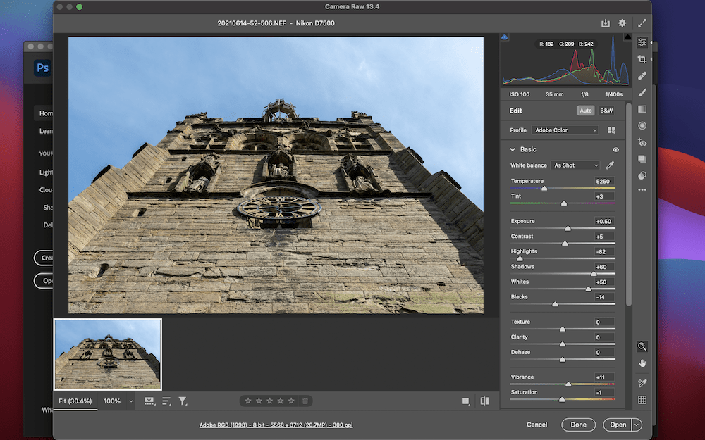 Adobe Camera RAW.