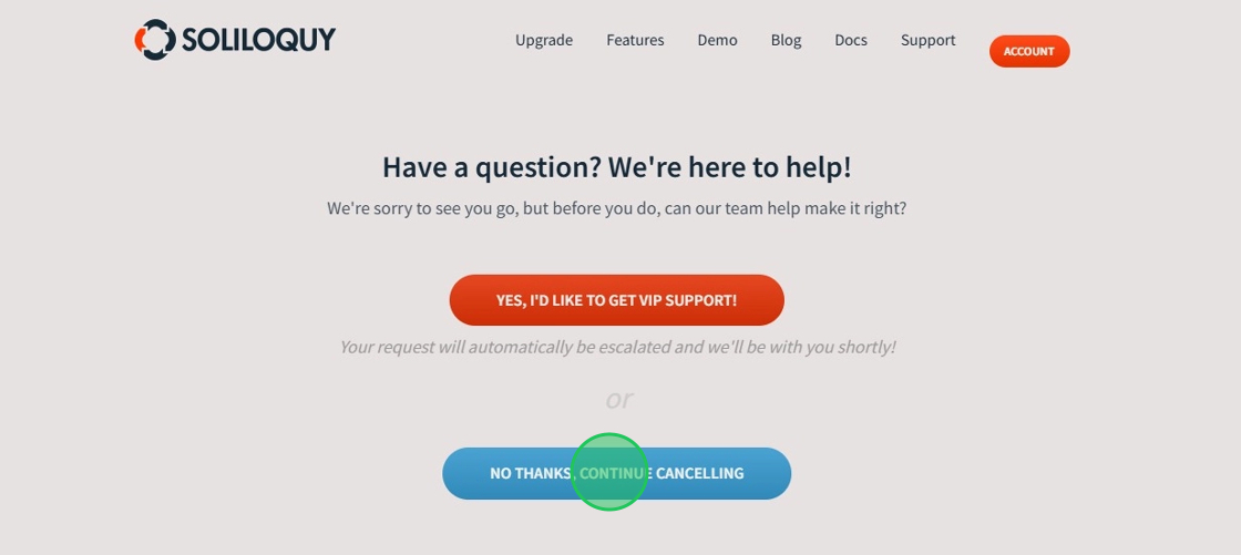 Confirm Subscription Cancellation